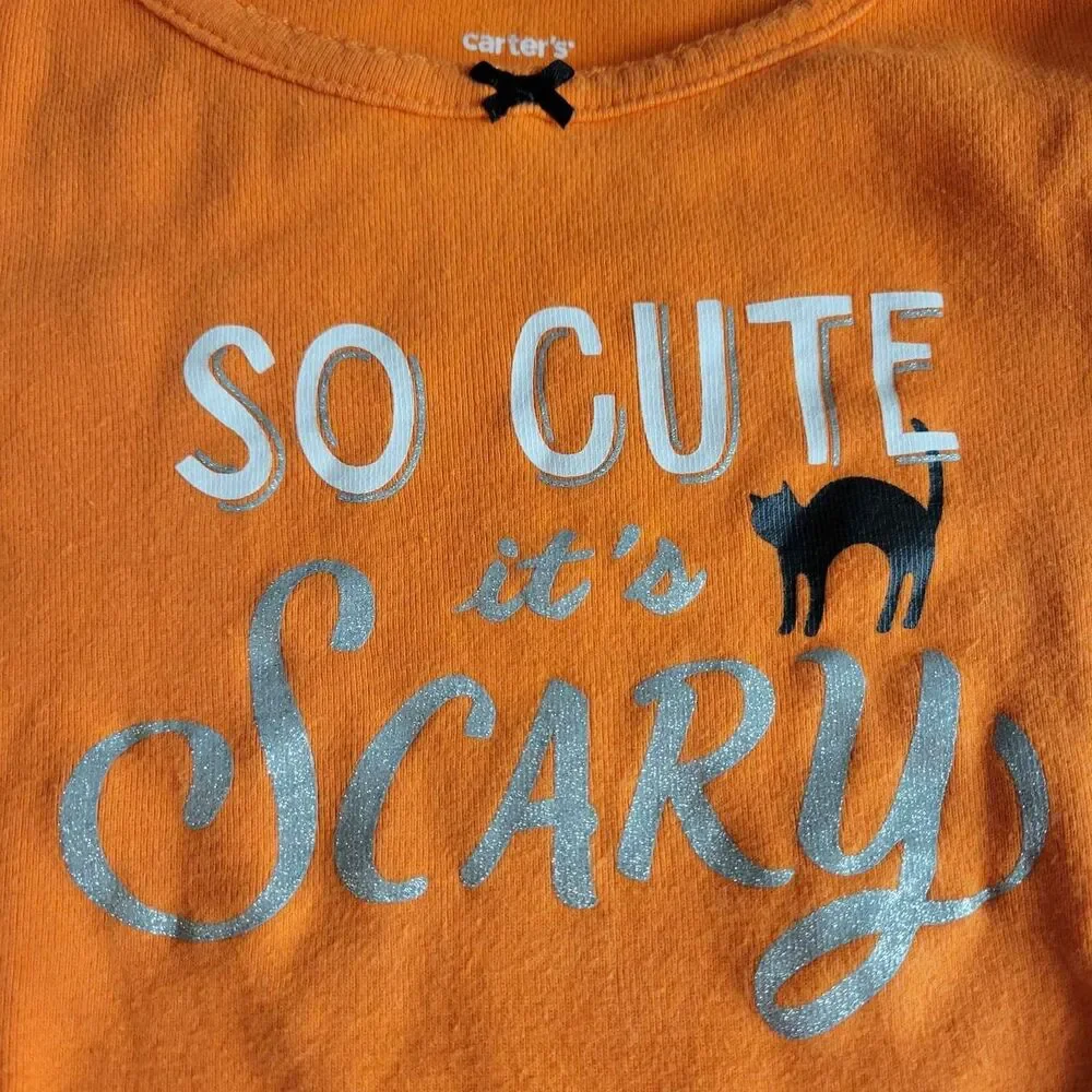 Girls Size 24 Months Halloween Bodysuit So Cute It's Scary